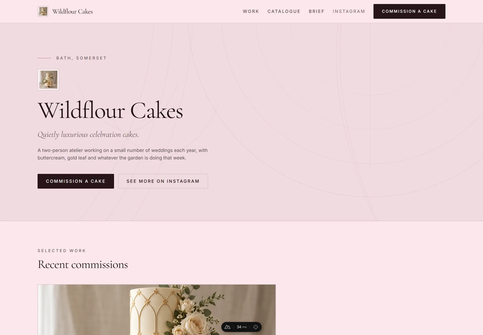 A published storefront, and the order button that starts the conversation.